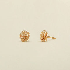 Vintage December Birth Flower Stud Earrings