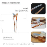 BUTTERFLY ACETATE HAIRPIN U SHAPED PEARL HAIRPIN_CWAHA4207