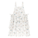 EXTENDED FLORAL PRINT LINEN APRONS WITH POCKETS_CWMM3306