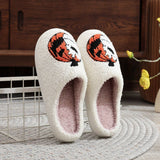 HALLOWEEN PUMPKIN EMBROIDERED COTTON SLIPPERS_CWSHS0857