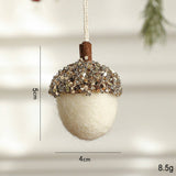 FELT PINECONE ACORN CHRISTMAS TREE ORNAMENT_CWMM9742