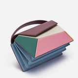 GEOMETRIC CONTRASTING COLOR PATCHWORK HANDL BAG_CWAB1932