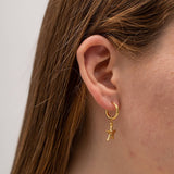 18K GOLD STAINLESS STEEL STARFISH PENDANT EARRINGS_CWASC1672