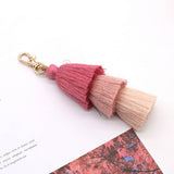 HANDMADE COTTON ROPE TASSEL KEYCHAIN_CWMM1558