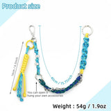 LEATHER WOVEN KEYCHAIN HANDCRAFTED BAG CHARM_CUAB00439