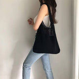 Cwab4568_Hollow Knit Large Capacity Shoulder Tote Bag