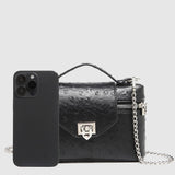 NEW OSTRICH TEXTURE BOXY CHAIN SHOULDER BAG_CWAB5719
