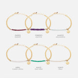 Womens Birthstone Colored Beaded Bracelet_Cwmm5736