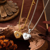 Valentines Day Heart Necklace With Zirconia_Cwmm5695