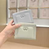 Cute Bow Zip Bifold Wallet For Women_Cwab06227