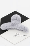 MULTICOLOR FAUX RABBIT FUR HAIR CLAW CLIP TWIST_CWAHA0153