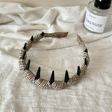 Plaid Wrapped Headband Anti Slip High Top_Cwaha08059