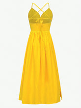 Womens Elegant V-Neck Split Maxi Dress