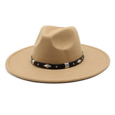 Women Fashion Casual Big Felt Hat Jazz Hat_Cwah0843
