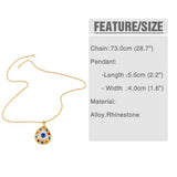 DEVILS EYE DIAMOND PENDANT NECKLACE_CWAJE0886