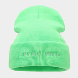 FASHION LETTER EMBROIDERY SIMPLE KNITTED HAT_CWAH2087