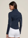 Form-Fitting Sports Zipper Golf And Tennis Top