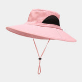 NYLON QUICK DRY WIDE BRIM SUN HAT FOR HIKING_CWAH3893