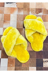 CROSS STRAP FLUFFY CASUAL SLIPPERS_CWSHS199