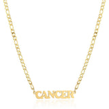 SIMPLE TWELVE ZODIAC STAINLESS STEEL GOLD NECKLACE_CWMM2726