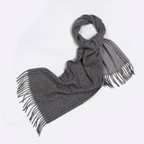 100% WOOL DOUBLE SIDED SCARF WARM UNISEX SHAWL_CWASC2306