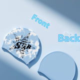 ADULT SILICONE SWIM CAP WATERPROOF STYLISH PRINT_CWMM6719