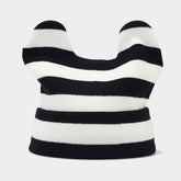 ARTISTIC RETRO STRIPED COW EAR KNITTED HAT_CWAH2127