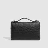 CHIC OSTRICH GRAIN CHAIN SHOULDER VANITY BAG_CWAB5722