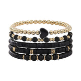 SOFT CLAY ELASTIC CORD HEART BRACELET SET_CWMM3519