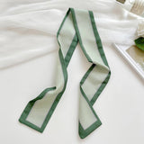 LONG THIN RIBBON SCARF PONYTAIL NECK OR PURSE_CWASC0726