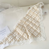 LACE TRIANGLE SCARF STRIPED HEADBAND SCARF_CWASC0841