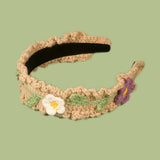 SWEET FLORAL WIDE BRIMMED HAND WOVEN HEADBAND_CWAHA1322