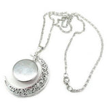 HOLLOW OUT MOON GEM PENDANT NECKLACE_CWAJE0705