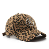 LEOPARD PRINT CURVED BRIM BASEBALL CAP STREET STYLE_CWAH1870