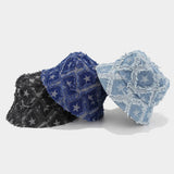 SUN PROTECTION RAW EDGE DENIM BUCKET HAT_CWAH1629