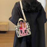 Cute Bunny Mini Letters Plush Shoulder Bag_Cwab2685