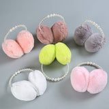 FASHIONABLE WARM PEARL EARMUFFS_CWMM1432