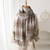ARTISTIC PLAID TASSEL SCARF FOR FALL AND WINTER_CWASC2762