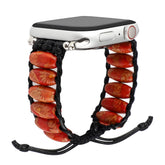 IWATCH9 WOODEN BEADS WAX ROPE STRAP APPLE WATCH9 1_CWWW0046
