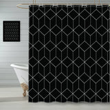 SIMPLE GEOMETRIC WATERPROOF SHOWER CURTAIN_CWMM1796