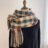 Vintage Wool-Blend Scarf Cozy Winter Neck Wrap_Cwasc1476