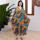 RAYON PRINT BEACH COVER UP WITH WOVEN FRONT_CWMM6213