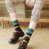 5 PAIRS OF VINTAGE MIXED COLOR SOCKS_CWMS0701