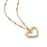 TEMPERAMENT PEARL HEART PENDANT NECKLACE_CWMM5345