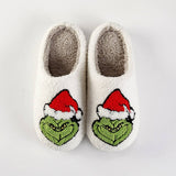CHRISTMAS GRINCH PATTERN WINTER COTTON SLIPPERS_CWSHS0456