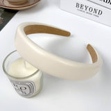 TEXTURED SOLID COLOR WIDE BRIM HIGH TOP HEADBAND_CWAHA2078