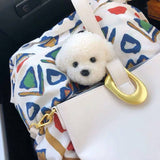 LAMB FUR PUPPY PLUSH BAG PENDANT CAR KEYCHAIN_CWMM2500