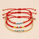 MULTI COLOR GLASS FLAT DEVIL EYE BRACELET_CWMM3848