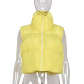 Velvet Zipper Vest Warm Padded Street Coat