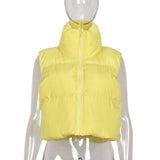 Velvet Zipper Vest Warm Padded Street Coat